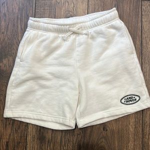 White sweat shorts